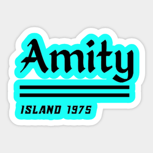 AMITY ISLAND 1975 Sticker
